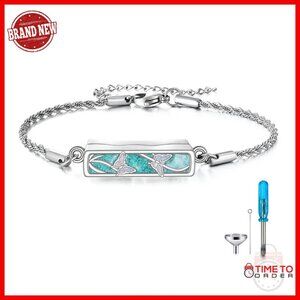 Sterling Silver Butterfly Urn Bracelet Memorial Jewelry for Ashes Keepsake